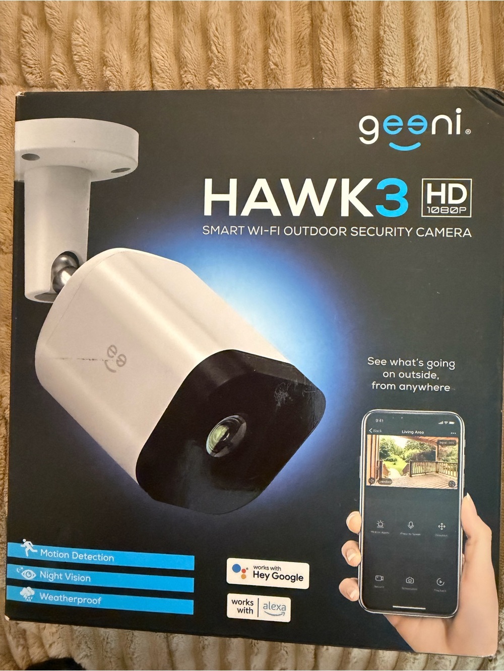 HAWK3 Smart Wi‑Fi Outdoor Security Camera - White
